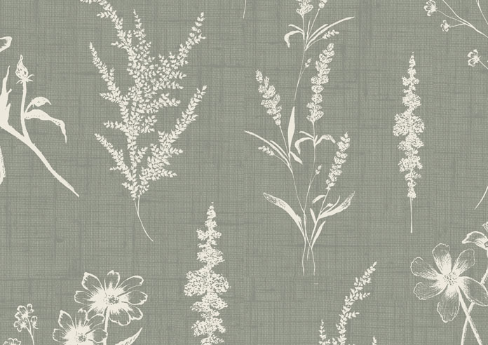 Botanical Sketchbook, Mouse Grey - Twist&Fit Roller Blind - Image 6